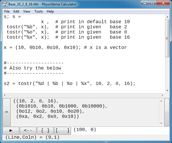 Rhyscitlema Calculator on Windows.